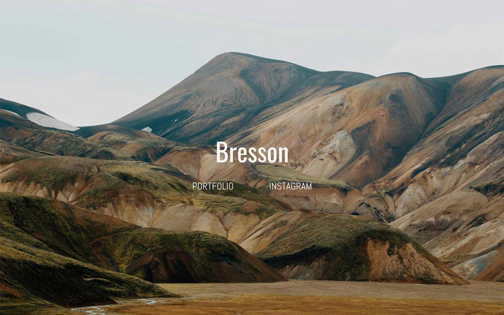 Full-screen cover page, Bresson theme
